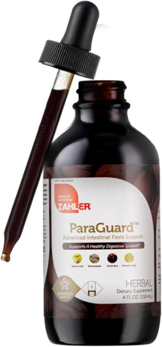 Product image of Zahler - ParaGuard Liquid Drops - Gut Health Supplement - Formula has Wormwood, Garlic Bulb, Pumpkin Seed, Clove & More - Natural Support for Humans - Certified Kosher (4 Oz) (4 oz., Drop)