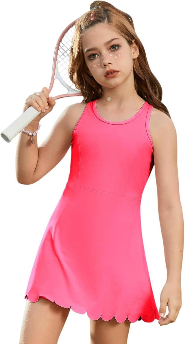 Product image of Jxstar Girls Tennis Dress Sleeveless Golf Outfit High Waist Workout Athletic Skorts Sets with Shorts Pockets