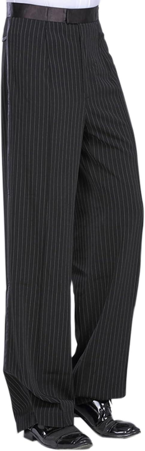 Product image of Men's Pinstripe Straight Latin Dance Pant - Professional Dance Trousers for Jazz, Rumba, Tango
