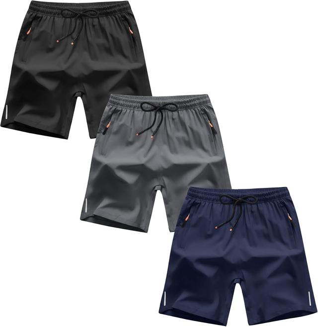 Product image of Boys Shorts Quick Dry Athletic Running Shorts with Zipper Pockets
