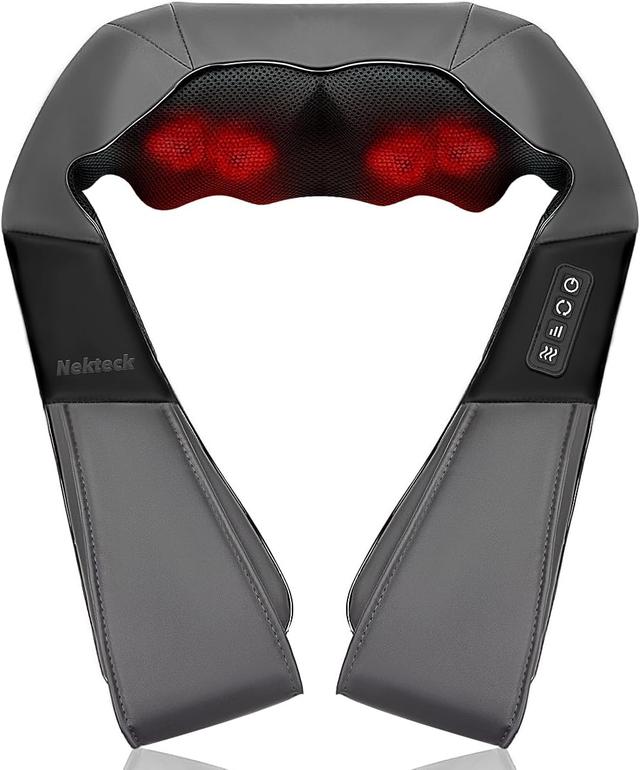 Product image of Shiatsu Neck and Back Massager with Soothing Heat, Electric Deep Tissue 3D Kneading Massage for Shoulder, Leg, Body Muscle Pain Relief, Home, Office, and Car