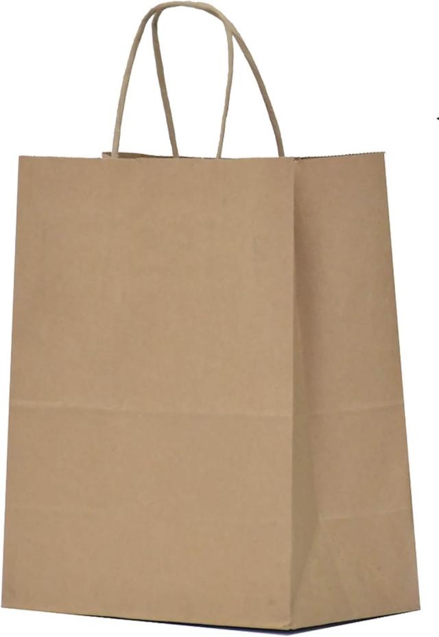 Product image of Qutuus Kraft Paper Gift Bags with Handles 8x4.5x10 25Pcs Brown Gift Bags Bulk Medium Size Small Business Bags, Party Bags, Retail Kraft Shopping Bags