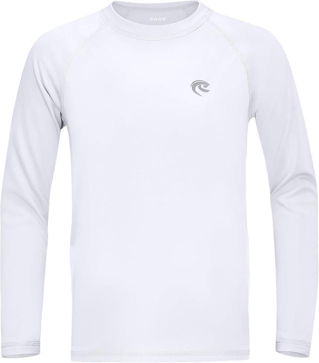 Product image of Boys UPF 50+ Swim Shirt Long Sleeve, 1 or 2 Pack UV Sun Protection Rash Guard, Youth Kids SPF Water Shirts for Beach Surf