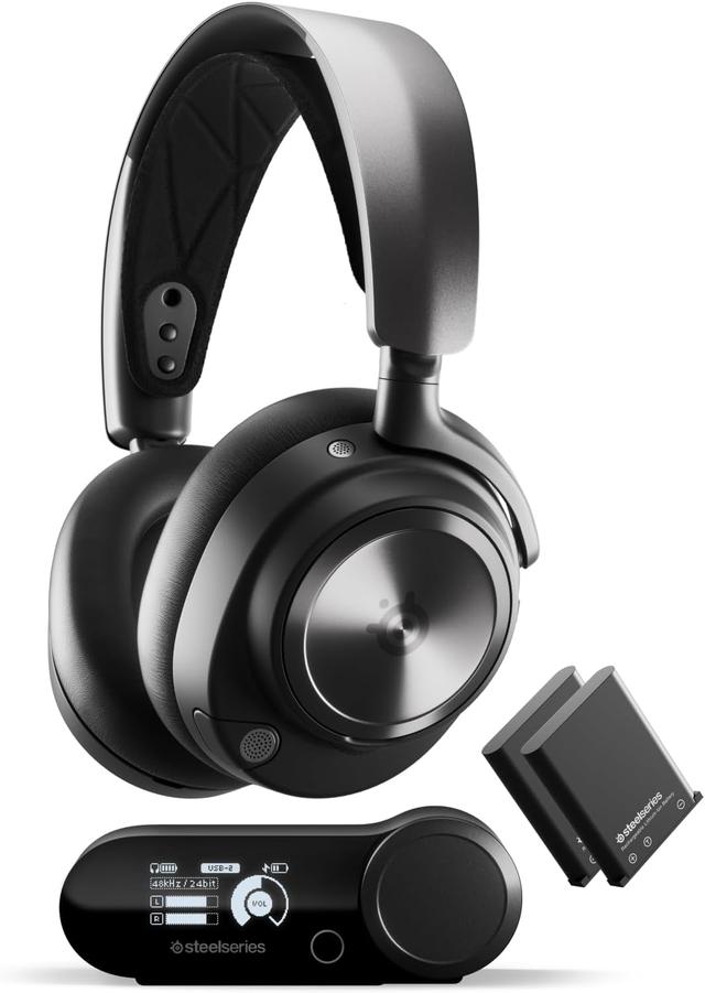 Product image of SteelSeries Arctis Nova Pro Wireless Multi-System Gaming Headset - Premium Hi-Fi Drivers - Active Noise Cancellation - Infinity Power System - Stealth Retractable Mic - PC, PS5/PS4, Switch, Mobile