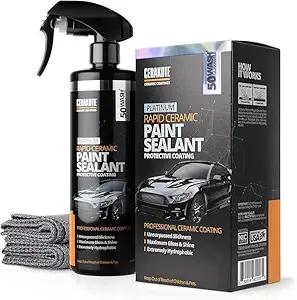 Product image of CERAKOTE® Platinum Rapid Ceramic Paint Sealant Spray (14 oz.) - Maximum Gloss & Shine – Extremely Hydrophobic – Unmatched Slickness - Ceramic Spray Coating - 50 Wash Rating