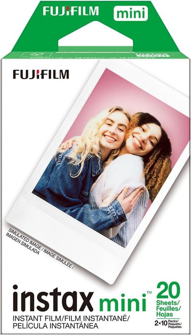 Product image of Fujifilm INSTAX Mini Instant Film 2 Pack = 20 Sheets (White) for Fujifilm Mini 8 & Mini 9 Cameras, Model:4332059078