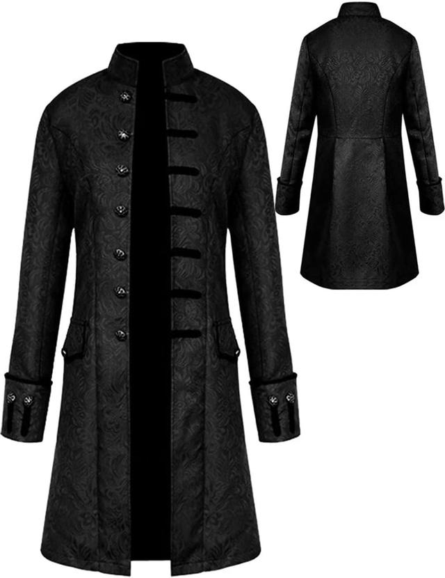 Product image of Mens Vintage Tailcoat Jacket Goth Long Steampunk Formal Gothic Victorian Frock Coat Costume for Halloween