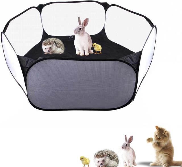 Product image of Small Animals Playpen, Portable Pop-up Open Interactive Pet Tent, Indoor Outdoor Fence for Rabbits, Guinea Pig, Hamster, Chinchillas, Kittens, Puppies