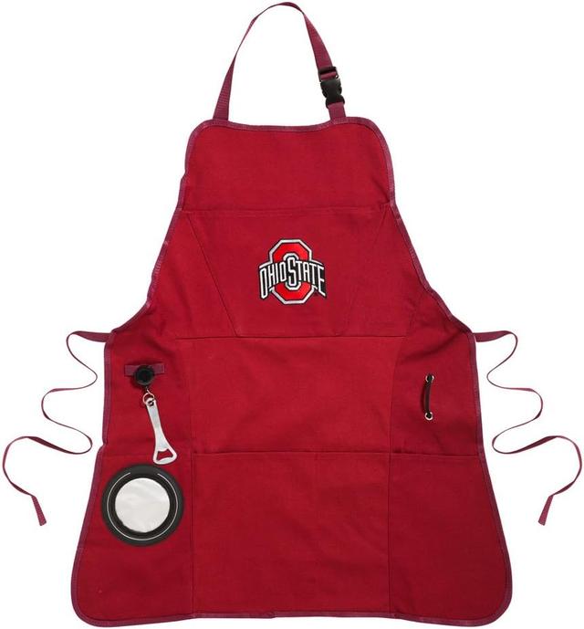 Product image of Team Sports America University of Michigan Grilling Apron | Bottle Opener and Insulated Beverage Holder | Adjustable Straps