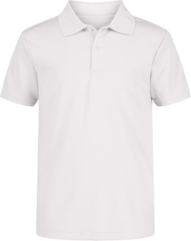 Product image of Nautica Boys' School Uniform Short Sleeve Polo Shirt, Button Closure, Moisture Wicking Performance Material