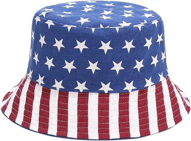 Product image of Century Star American Flag Bucket Hat for Women Men 4th July Fisherman Independence Days Hats Sun Golf Beach Cap