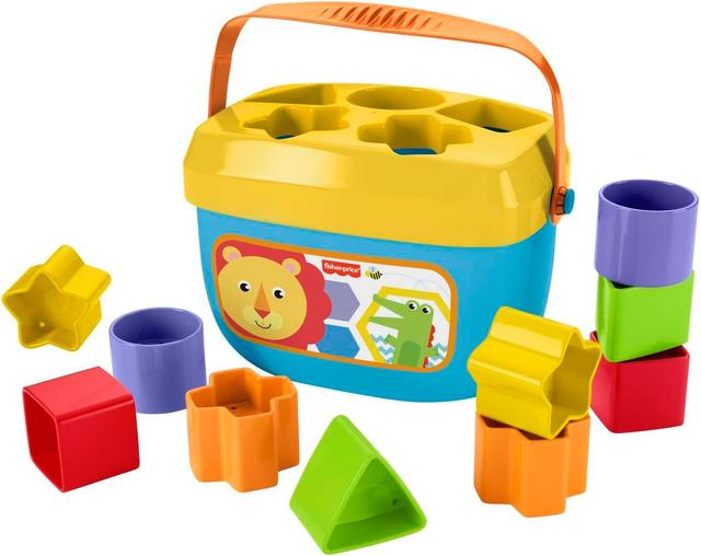 Product image of Fisher-Price Stacking Toy Baby's First Blocks Set of 10 Shapes for Sorting Play for Infants Ages 6+ Months