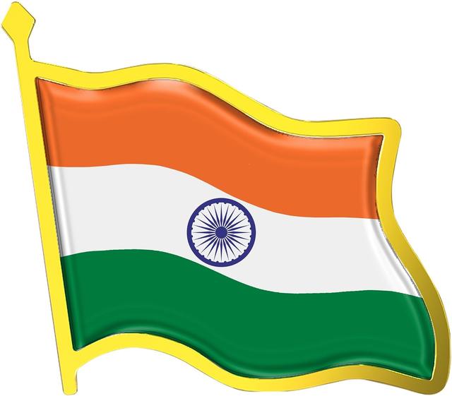 Product image of India Flag Lapel Pin - Enamel Metal National Badge | World Travel Souvenir Gifts for Men & Women | Country Flag Patriotic Brooch Bulk Pack of Pins for Hat, Tie, Clothes, Backpack (1pc)