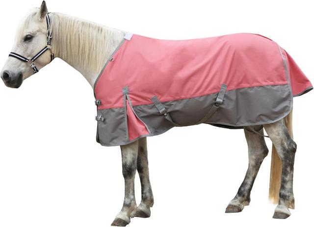 Product image of 1200 Denier Rip-Stop Turnout Rain Sheet Lightweight Waterproof Breathable Horse Blanket (No Fill) Pinkgrey 69"