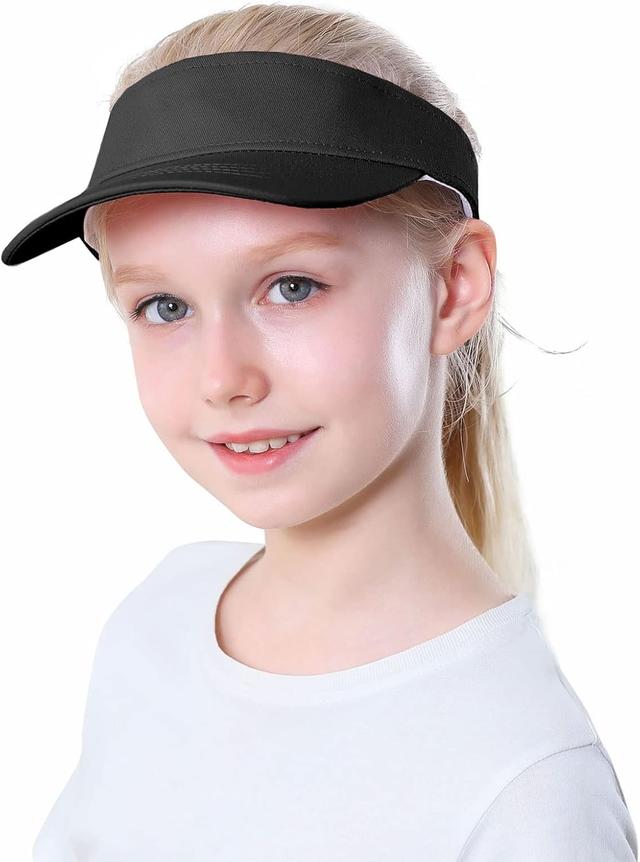 Product image of Komorebi Kids Girls Visor Athletic Sun Hat for Boys Adjustable Golf Visor Hat Youth Outdoor Sport Hat Cotton Tennis Hat
