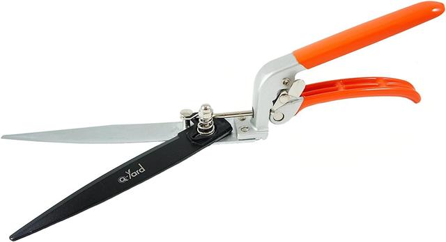 Product image of Q-yard QY-741F Flower Bed and Grass Shear - Extra Sharp Garden Hand Pruners, Easier Cutting, Comfortable Ergonomic, Less Effort - Gardening Scissors for Men & Women , Orange