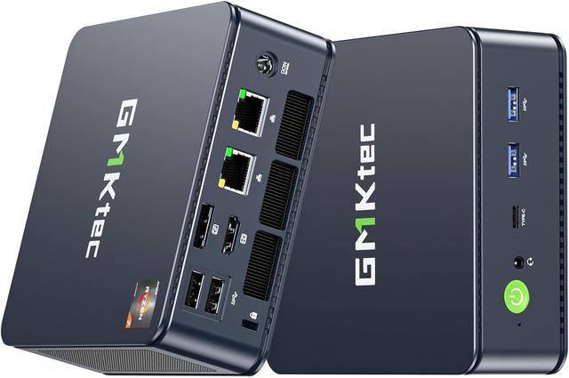 Product image of GMKtec M5 Plus Gaming Mini PC Ryzen 7 5825U (Upgraded 5700U), 32GB RAM 1TB SSD Dual NIC LAN 2.5GbE Desktop Computers, Triple 4K Display, WiFi 6E, USB3.2, USB-C, BT 5.2, DP, HDMI 2.0