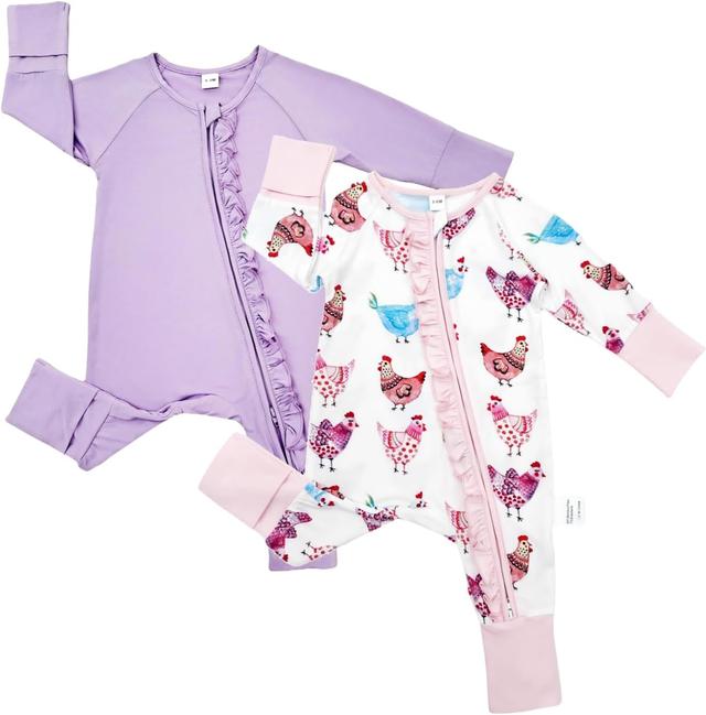 Product image of Bow Dream Baby Girl Romper Jumpsuit Bamboo Rayon Baby Clothes Boys & 2 Way Zipper Outfit Baby Clothes for Girls
