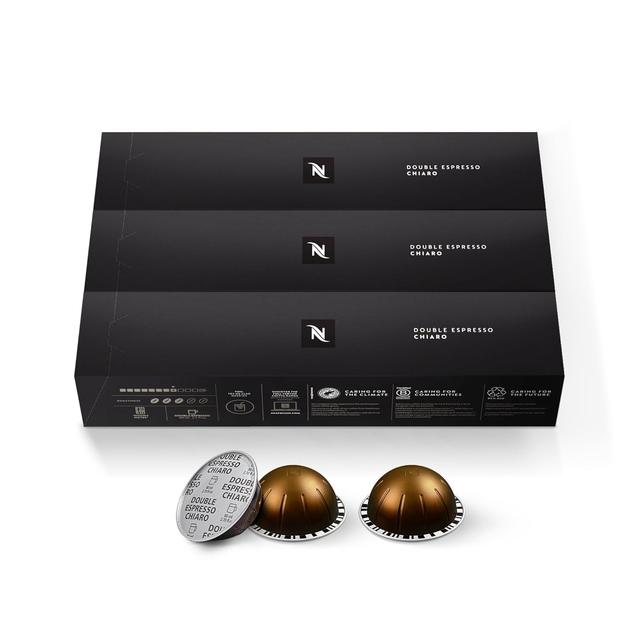 Product image of Nespresso Capsules Vertuo, Double Espresso Chiaro, Medium Roast Espresso Coffee, 30-Count Coffee Pods, Brews 2.7oz.
