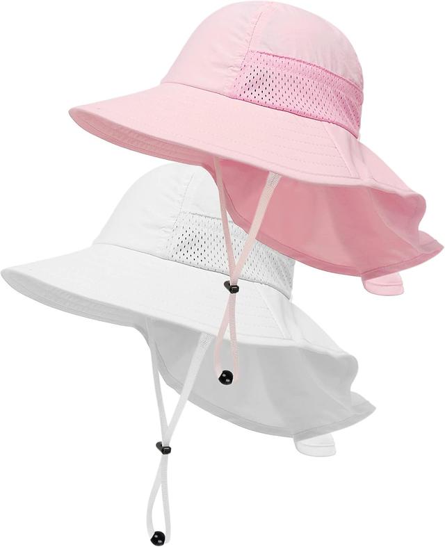 Product image of Toddler Baby Sun Hat Kids Summer UPF 50+ for Boys Girls Adjustable Beach Hats with Bucket Wide Brim Age 1-7 Years