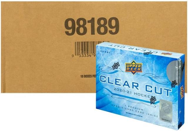 Product image of 2020-21 Upper Deck Clear Cut Hockey Hobby 15-Box Case