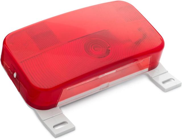 Product image of Lumitronics Red Surface Mount Light - License Bracket and License Light - Stop/Turn/Tail for RV, Trailer, Camper, 5th Wheel, Motorhome (White)