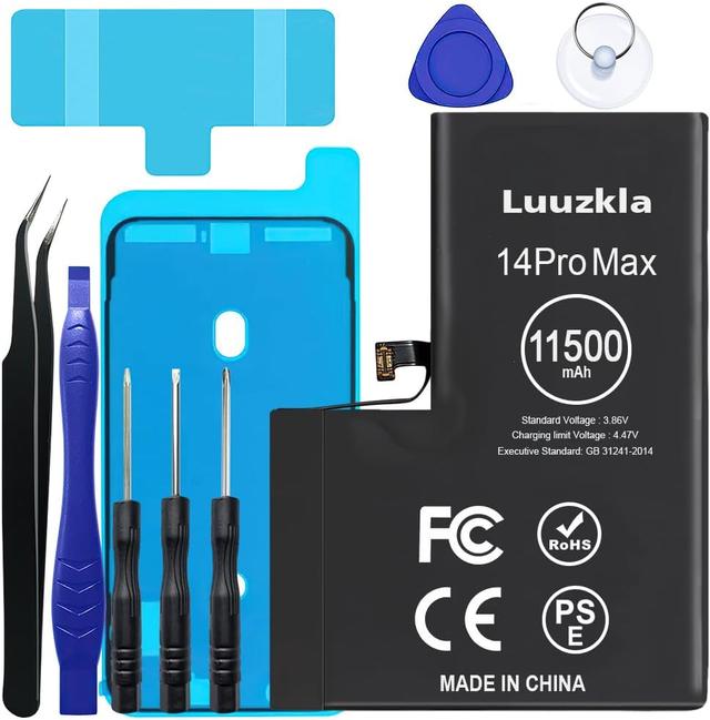 Product image of 11500mAh (2024 New Upgrade) Battery Compatible with iPhone 14 Pro Max, Super Capacity Battery Compatible with iPhone 14 Pro Max, with Full Tool Kits-0 Cycle High Capacity-24 Months Service