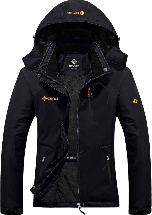 Product image of GEMYSE Women's Ski Snow Jacket Warm Winter Waterproof Coat Snowboard Rain Jacket Hooded Windproof Windbreaker