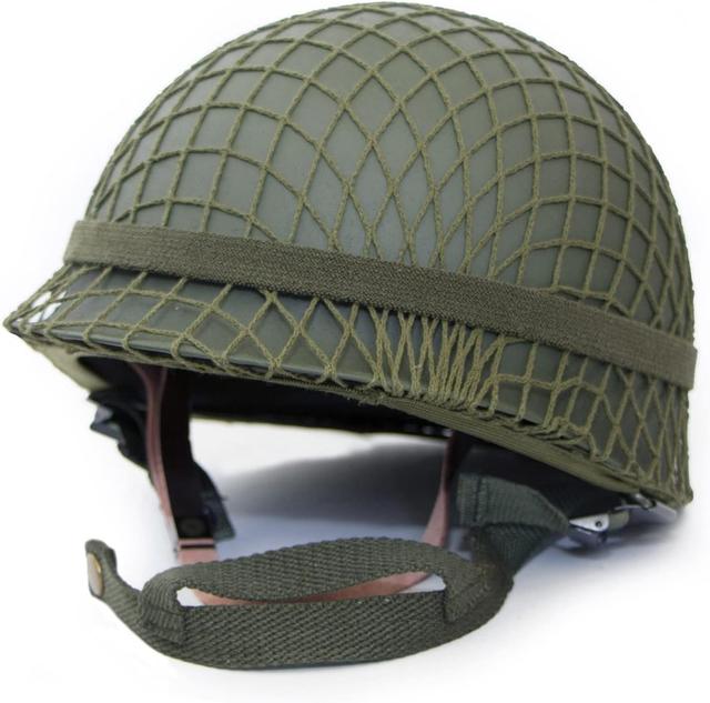 Product image of WWii US WW2 M1 Helmet Steel Shell with Net Cover Chin Strap