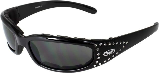 Product image of Global Vision Eyewear Marilyn 3 Womens Motorcycle Sunglasses with EVA Foam Padding Bling