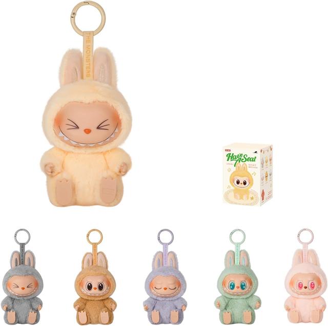 Product image of POP MART The Monsters - Have a Seat Vinyl Plush Blind Box, The Monsters Blind Box Figures, Random Design Action Figures Collectible Toys Home Decorations, Holiday Birthday Gifts, Single Box