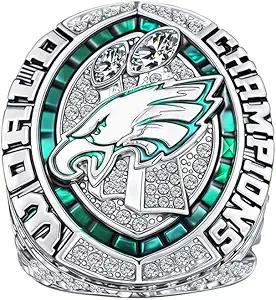 Product image of 2025 PHI World Championship Football Champions Replica Ring Trendy Accessory Durable Collectible Championship Gift For Eagles Fans Mens Fathers, Includes Wooden Box