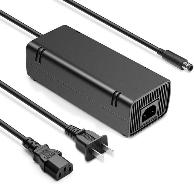 Product image of for Xbox 360 E Power Supply Brick with Power Cord, AC Adapter Power Supply Charger for Microsoft Xbox 360 E Console, 100-240V Auto Voltage, New Cooling System Low Noise Safty Easy to Use