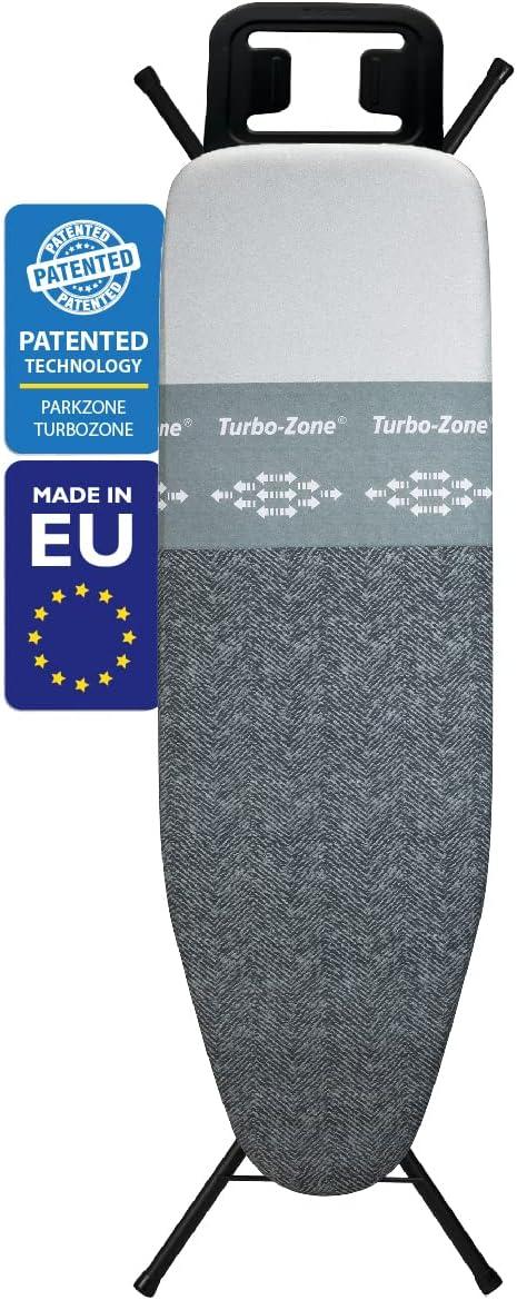 Product image of Bartnelli Classic Ironing Board with New Patent Technology | Made in Europe Iron Board with Patent Fast-Glide Zone, 4 Layer Cover & Pad, Height Adjustable, Safety Iron Rest, 4 Premium Steel Legs