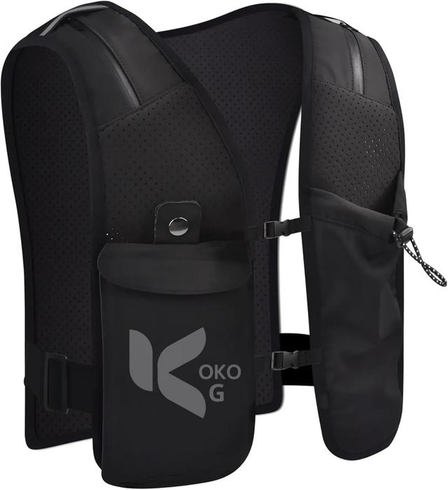Product image of Lightweight Running Vest – Breathable Hydration Pack with Bottle Holder, Adjustable Chest Straps, Reflective Details & Multiple Pockets – Ideal for Running, Hiking, Cycling & Trails
