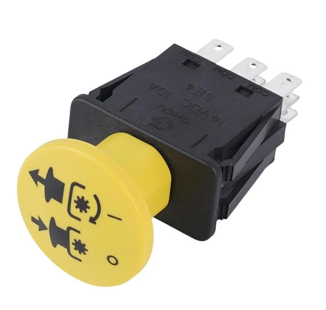 Product image of Clutch PTO Switch 7 Terminals fits MTD Cub Cadet 925-3233A 725-3233A 925-3233 725-3233 Delta 6201-308 6204-308 Blade Clutch Compatible for RTZ XT2 ZT1 ZTR Zero Cub Cadet PTO Switch 10 AMP Yellow