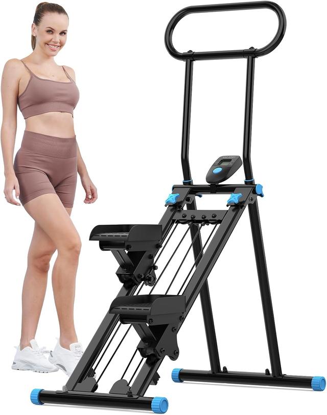 Product image of Stair Stepper for Home Gym,Folding Vertical Climber Cardio Exercise Machine,Stair Climber for Full Body Workout with Adjustable Handlebar for Women & Men