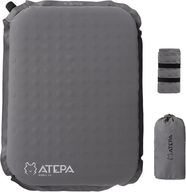 Product image of ATEPA Inflatable Stadium Seat Cushion, Self-Inflating Memory Foam Stadium Seats Camping Accessories Chair Pad for Outdoor Airplane Travel Bleacher Patio Backpacking