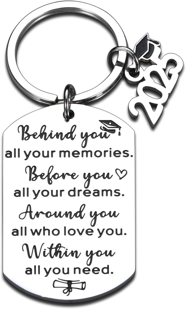 Product image of Graduation Gifts for Her Him Class Of 2025 Graduation Keychain for College Middle High School Graduation Decorations Middle senior High School College Grad Student Nurse Daughter Son Degree