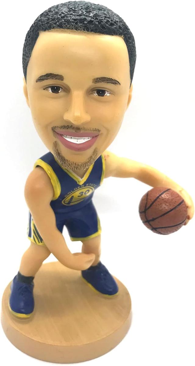 Product image of Curry Bobblehead Basketball Action Figure -5.1 in Hand-Painted Resin Warriors Collectible Doll - Perfect Sports Fan Gift - Curry in Iconic 30# Jersey