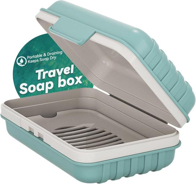 Product image of Travel Soap Holder with Lid - Draining Soap Box for Shower -Compact Travel Soap Case Leak-Proof Design for Camping, Hiking, Gym & Outdoor Use | Keeps Soap Dry & Hygienic