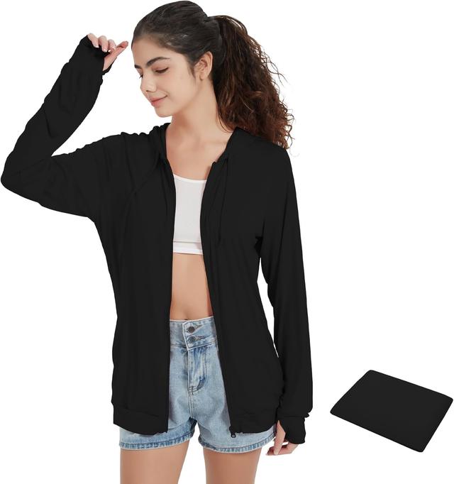 Product image of QBK Light Weight Zip Up Hoodie Thin Summer Jacket For Women