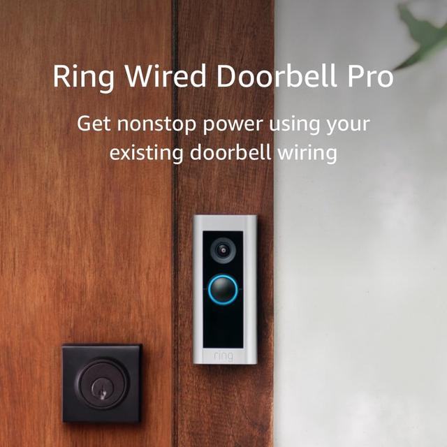 Product image of Ring Wired Doorbell Pro (newest model) – Best-in-class with cutting-edge features (existing doorbell wiring required)
