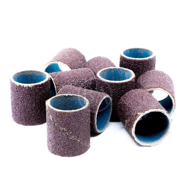 Product image of Benchmark Abrasives 3/4” x 1” Aluminum Oxide Abrasive Spiral Bands for Rotary Tools, Drum Sleeves for Sanding Deburring Blending Polishing on Metals Plastic Wood Rubber (10 Pack) - 80 Grit