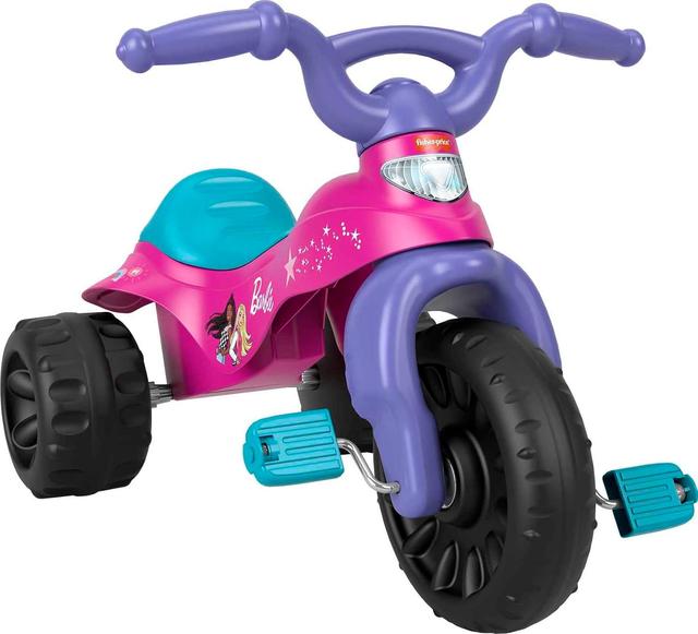 Product image of Fisher-Price Toddler Tricycle Barbie Tough Trike, Toy Bike with Handlebar Grips & Storage for Outdoor Play Kids Ages 2+ Years