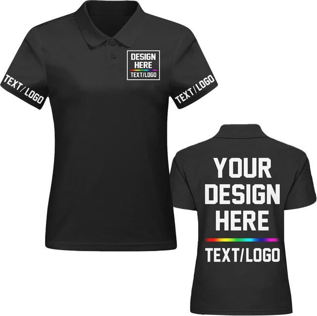 Product image of Custom Golf Polo Shirts for Unisex Adult, Design Your Own Golf Jersey Personalized Gifts 4 Sides Printed