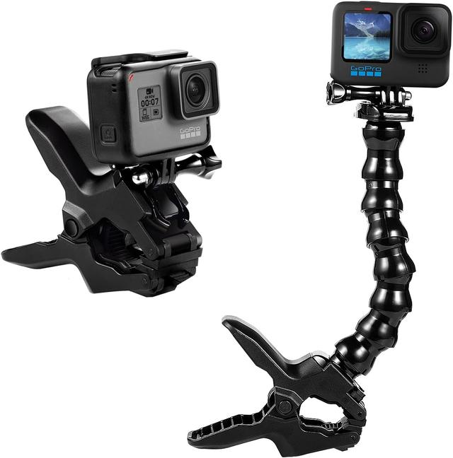 Product image of Suptig Jaws Flex Clamp Mount Gooseneck Mount for GoPro Hero 13 Hero 12 Hero 11 Hero 10 Hero 9 Hero 8 Hero 7 Hero 6 Hero 5 Hero 4 Session Hero 3+ Hero 3 Akaso EK7000 DJI osmo Arlo Action Camera.