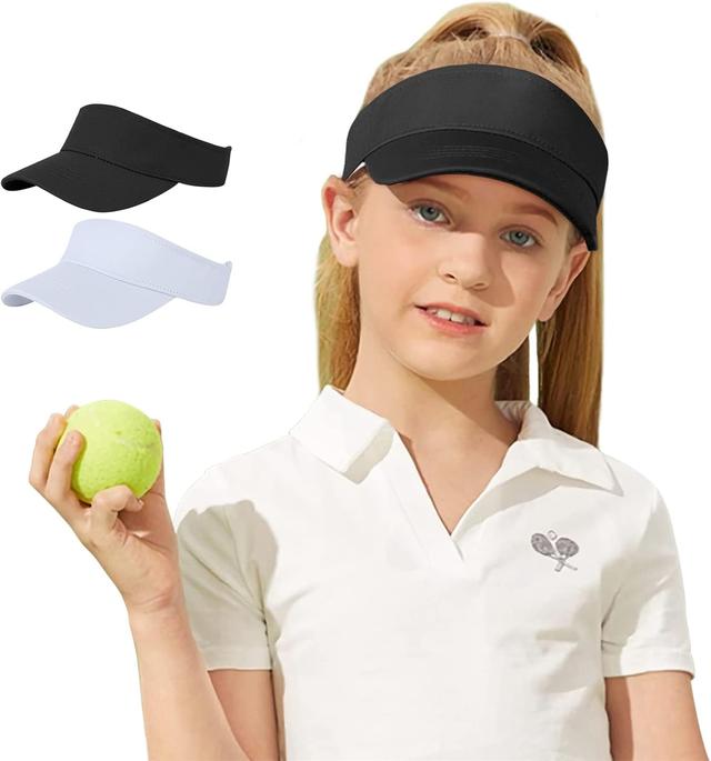 Product image of Century Star UPF 50+ Kids Visor Sun Hat Adjustable Girls High Ponytail Tennis Hat Sports Boys Running Golf Visor Cap