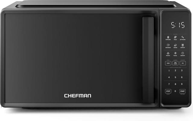Product image of Chefman Countertop Microwave Oven 0.7 Cu. Ft., 700 Watts with 10 Power Levels, 6 Cooking Presets with One-Touch Express Cook, Eco Mode, Child Safety Lock, & Mute Button - Black