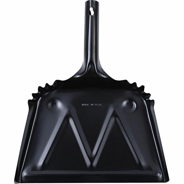 Product image of Genuine Joe Heavy-Duty Black Metal Dustpan, 12"